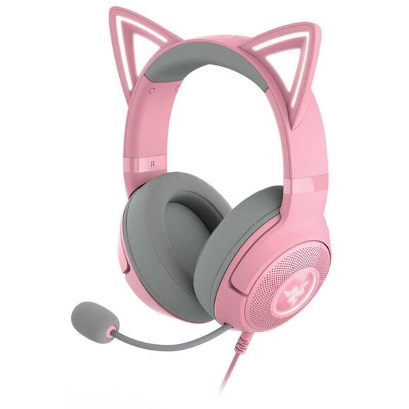 Razer -  Kraken Kitty V2 USB Headset with RGB Kitty E Pink - Picture 1 of 8